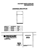 COVER Diagram and Parts List for MRT12CRFW1  Frigidaire Refrigerator