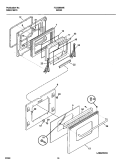DOOR Diagram and Parts List for FCS388WECF  Frigidaire Range