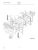 DOOR Diagram and Parts List for FGGF3041KFC  Frigidaire Range