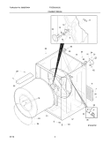 CABINET/DRUM Diagram and Parts List for FCGD2000LS0  Frigidaire Dryer
