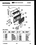 CABINET PARTS Diagram and Parts List for AC053M7A1  Frigidaire Air Conditioner