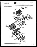 SHELVES AND SUPPORTS Diagram and Parts List for FPDA18TPW0  Frigidaire Refrigerator