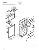 DOOR Diagram and Parts List for MRT13CREW1  Frigidaire Refrigerator