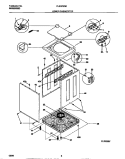 LOWER CABINET / TOP Diagram and Parts List for FLSG72GCS3  Frigidaire Washer Dryer Combo