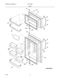 DOOR Diagram and Parts List for FRT21HS8KS1  Frigidaire Refrigerator