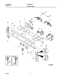 CONTROL PANEL Diagram and Parts List for FLSE60RGS1  Frigidaire Washer Dryer Combo