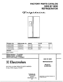 COVER Diagram and Parts List for GLRSF236JW2  Frigidaire Refrigerator