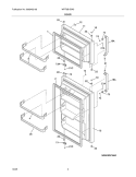 DOOR Diagram and Parts List for WRT5B1EW3  Westinghouse Refrigerator