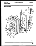 DOOR PARTS Diagram and Parts List for FFU17D9AW3  Frigidaire Freezer