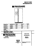 COVER Diagram and Parts List for FRS26ZTHW4  Frigidaire Refrigerator
