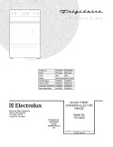 COVER Diagram and Parts List for FEF336ESB  Frigidaire Range