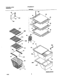 SHELVES Diagram and Parts List for FRS26RBCW1  Frigidaire Refrigerator