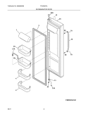 REFRIGERATOR DOOR Diagram and Parts List for FGUS2676LP1  Frigidaire Refrigerator