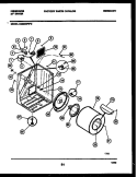 CABINET AND COMPONENT PARTS Diagram and Parts List for DE8600PW2  Frigidaire Dryer