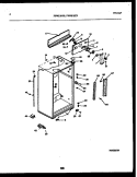 CABINET PARTS Diagram and Parts List for FPWS18PLL0  Frigidaire Refrigerator