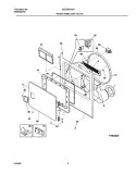 FRNT PNL, DOOR Diagram and Parts List for GLEQ642AS1  Frigidaire Dryer