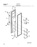 FREEZER DOOR Diagram and Parts List for FRS26RBCW1  Frigidaire Refrigerator