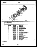 DOOR PARTS Diagram and Parts List for 31-4592-00-01  Tappan Range