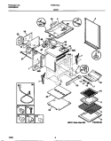 BODY Diagram and Parts List for FGF374CCSE  Frigidaire Range