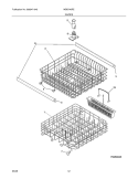RACKS Diagram and Parts List for WDB745RES1  Westinghouse Dishwasher