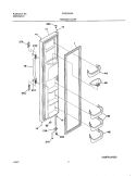 FREEZER DOOR Diagram and Parts List for FRS23W3AW1  Frigidaire Refrigerator