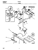 BURNER Diagram and Parts List for TGF334BCDG  Tappan Range