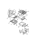 INTERIOR FOOD COMPARTMENT Diagram and Parts List for FPE26VWCW1  Frigidaire Refrigerator