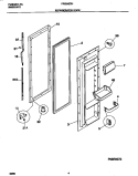 REFRIGERATOR DOOR Diagram and Parts List for FRS24ZRHB1  Frigidaire Refrigerator