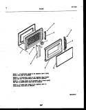 DOOR PARTS Diagram and Parts List for 56-2661-00-01  Tappan Microwave