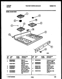 COOKTOP PARTS Diagram and Parts List for 30-3991-00-03  Tappan Range