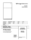 COVER Diagram and Parts List for FRT18G5AW1  Frigidaire Refrigerator