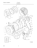 MOTOR / TUB Diagram and Parts List for GTF1040FS1  Gibson Washer