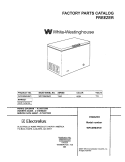 COVER Diagram and Parts List for WFC09M3HW1  Westinghouse Freezer
