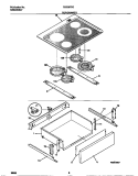 TOP / DRAWER Diagram and Parts List for FES387CCSD  Frigidaire Wall Oven