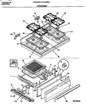 TOP / DRAWER Diagram and Parts List for FGF333SADB  Frigidaire Range
