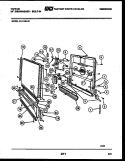 DOOR PARTS Diagram and Parts List for 61-1160-23  Tappan Dishwasher