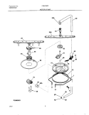 MOTOR & PUMP Diagram and Parts List for FDB435RFS4  Frigidaire Dishwasher