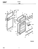 DOOR Diagram and Parts List for TRT15DRCZ0  Tappan Refrigerator