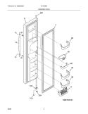 FREEZER DOOR Diagram and Parts List for GLHS39EJPB1  Frigidaire Refrigerator