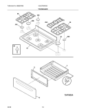 TOP/DRAWER Diagram and Parts List for CGLGF386GSC  Frigidaire Range