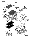 SHELVES Diagram and Parts List for MRT18SJFD3  Frigidaire Refrigerator