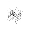 OVEN DOOR, PANELS Diagram and Parts List for GG32BCW0  Frigidaire Range