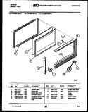 UPPER OVEN DOOR PARTS Diagram and Parts List for 72-3657-00-10  Tappan Range