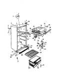 CABINET, SHELVES, DIVIDER Diagram and Parts List for RT175GCF1  Frigidaire Refrigerator