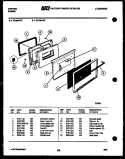 LOWER OVEN DOOR PARTS Diagram and Parts List for 72-3657-00-07  Tappan Range