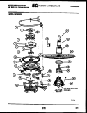 MOTOR PUMP PARTS Diagram and Parts List for SU182NXR1  Frigidaire Dishwasher