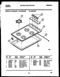COOKTOP PARTS Diagram and Parts List for 14-3038-23-03  Tappan Cooktop