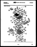 SHELVES AND SUPPORTS Diagram and Parts List for FPCI19TIFW0  Frigidaire Refrigerator