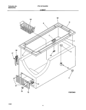 CABINET Diagram and Parts List for FFC13C3AW0  Frigidaire Freezer