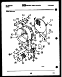 DRUM AND BLOWER PARTS Diagram and Parts List for DEC310A3W  Kelvinator Dryer